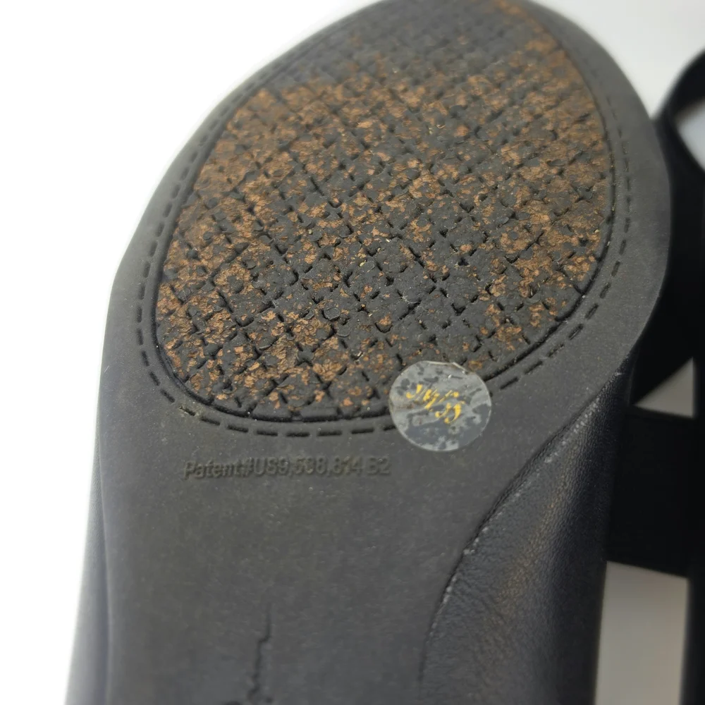 Jessica Simpson Girls Ballet Flats Black Elastic Strap Mary Jane Shoes Size 5